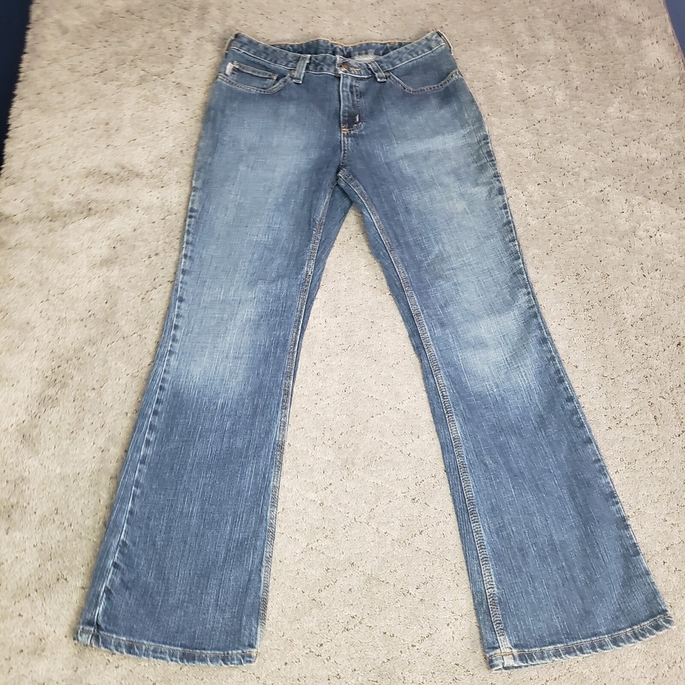 Cahartt‎ Jeans Womens 10 Blue Bootcut Stretch Denim Traditional Fit Workwear